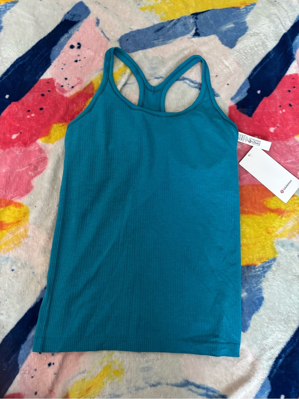 lululemon athletica Teal Ribbed Racerback Tank